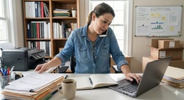 Business Leader Doing Everything